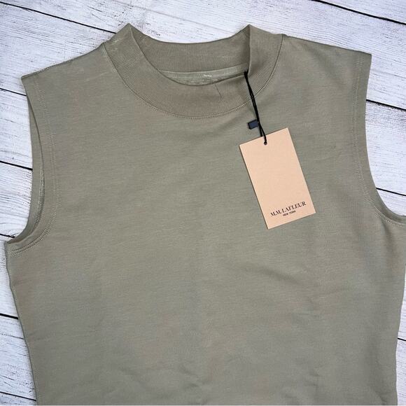 M.M. Lafleur NWT The Toni Top - Light French Terry Tank Top Laurel Green Size XS - Picture 6 of 11